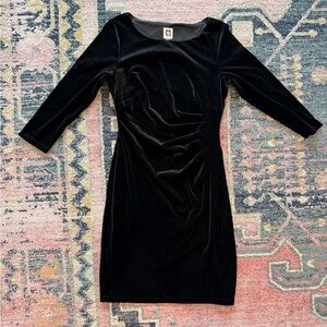 Anne Klein Black Long Sleeve Dress